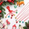 Gejoy 12 Pieces Christmas Bell Necklaces Large Jingle Bell Necklaces Christmas Party Accessories Stocking Stuffers for Craft Xmas Holiday Party Supplies(Multicolor) view 4