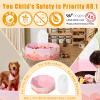 Foldable Ball Pit for Toddlers Large Soft Indoor Outdoor Pop Up Baby Kids Infant Ballpit Big Collapsible Puppy Dog Cat Pits with Basketball Hoop (Balls Not Included), Cloud view 4