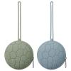 2 Pack Silicone Pacifier Holder Case, Soft Silicone Newborn Baby Silicone Pacifier Holder for Boys & Girls, Portable Silicone Pacifier Container Case (Sage/Ether) view 1