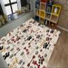 Dog Paws Prints Area Rugs,3x5ft, Cartoon Cute Animal Graffiti Art Print Kids Rug, Children Teen Room Decorative Rug, Large Area Soft Non-Slip Carpets for Class Study Room Nursery view 1