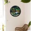 17.3" Moving Sand Art Wall Decor, Wall Decoration Painting Flowing Sand Painting Sand Wall Art Moving 360 Rotation Art Sandscape Decor 3D Sand Art Liquid Motion for Home and Office Decor view 1