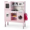 Costzon Kids Kitchen Playset, Wooden Toddler Montessori Toy Set w/Sound & Light, Adjustable Height, Range Hood, Stove, Microwave, Ice Maker, Phone, 16 PCS Accessories, Play Kitchen for Kids Ages 3+ view 1