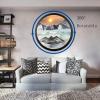 23.6" Moving Sand Art Wall Decor, 360 Rotatable Sand Wall Art Sand Art Picture Mounted Moving Sand Art Liquid Motion Hanging Deep Sea Moving Sand Pictures Art Relaxing Mood Home Office Work Decor view 3