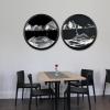 17.3" Moving Sand Art Wall Decor, Wall Decoration Painting Flowing Sand Painting Sand Wall Art Moving 360 Rotation Art Sandscape Decor 3D Sand Art Liquid Motion for Home and Office Decor view 2