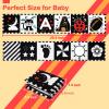 URMYWO Black and White Baby Toys, Tummy Time High Contrast Newborn Toys 0-3 Months, Soft Baby Book, Visual Stimulation Montessori Sensory Infant Toys 0-6-12 Months, Shower Gift for Boys Girls view 4