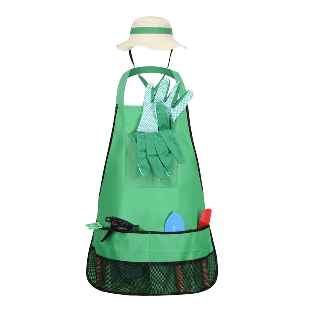 Almencla Little Gardeners Playset Small Garden Pretend Toy Dress up Costumes Role Play Simulation Kids Gardening Tool Set for Preschool Kids Children