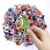 100PCS Halloween Pumpkin Ghost Witch Bat Sticker, Holographic Laser Shining Luggage Party Decoration, Halloween Party Waterproof Party Favors view 3