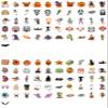 100PCS Halloween Pumpkin Ghost Witch Bat Sticker, Holographic Laser Shining Luggage Party Decoration, Halloween Party Waterproof Party Favors view 4