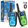 Wishouse Walkie Talkies for Kids Rechargeable Long Range,Xmas Birthday Gift for 4 5 6 7 8 9 Year Old Boys Girls,Hiking Gear Camping Games Cool Toys with NOAA,SOS Siren,Lamp,Lanyards,Easy to Use,2 Pack view 1