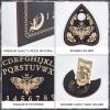 CREATCABIN 3Pcs Wooden Divination Board Set Tarot Card Stand Holder Moth Elfin Tarot Card Altar Stand Spirit Board Kit with Planchette Black Rectangle Pendulum Board for Board Accessory Supplies view 3