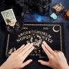 CREATCABIN 3Pcs Wooden Divination Board Set Tarot Card Stand Holder Moth Elfin Tarot Card Altar Stand Spirit Board Kit with Planchette Black Rectangle Pendulum Board for Board Accessory Supplies view 4