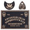 CREATCABIN 3Pcs Wooden Spirit Board Kit Skull Tarot Card Holder Stands with Planchette Black Altar Tarot Card Display Stand Rack Rectangle Talking Board for Divination Tools Board Supplies view 1