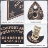 CREATCABIN 3Pcs Wooden Spirit Board Kit Skull Tarot Card Holder Stands with Planchette Black Altar Tarot Card Display Stand Rack Rectangle Talking Board for Divination Tools Board Supplies view 3