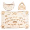 CREATCABIN Wood Spirit Board Pendulum Board Tarot Card Stand Kit Wooden Talking Boards with Planchette Dowsing Divination Kit Hunt Metaphysical Message for Wicca Pagan 11.81x7.87Inch-Butterfly view 1