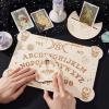 CREATCABIN Wood Spirit Board Pendulum Board Tarot Card Stand Kit Wooden Talking Boards with Planchette Dowsing Divination Kit Hunt Metaphysical Message for Wicca Pagan 11.81x7.87Inch-Butterfly view 4