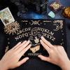 CREATCABIN 3Pcs Wooden Divination Board Set Tarot Card Stand Holder Cat Sun Tarot Card Altar Stand Spirit Board Kit with Planchette Black Rectangle Card Display Rack for Witch Accessories Supplies view 4