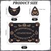 CREATCABIN 3Pcs Wooden Spirit Board Kit Tarot Card Stand Holder Moth Divination Board Set with Planchette Black Altar Card Display Stand Rectangle Talking Board for Witch Board Divination Tools view 2