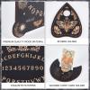CREATCABIN 3Pcs Wooden Spirit Board Kit Tarot Card Stand Holder Moth Divination Board Set with Planchette Black Altar Card Display Stand Rectangle Talking Board for Witch Board Divination Tools view 3