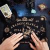 CREATCABIN 3Pcs Wooden Spirit Board Kit Tarot Card Stand Holder Moth Divination Board Set with Planchette Black Altar Card Display Stand Rectangle Talking Board for Witch Board Divination Tools view 4