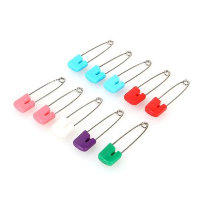 10 Pieces Diaper Pin, Diaper Pins with Locking Closures Craft Sewing Safety Pins Hold Locking Baby Kids Dress Cloth Nappy Diaper