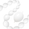100 Pcs Quick Link Balloons White 10 inch, Latex Linking Balloons for Balloon Wall/Arches/Chains, Birthday Party Wedding Anniversary Graduation Arch Party Decor (white) view 1