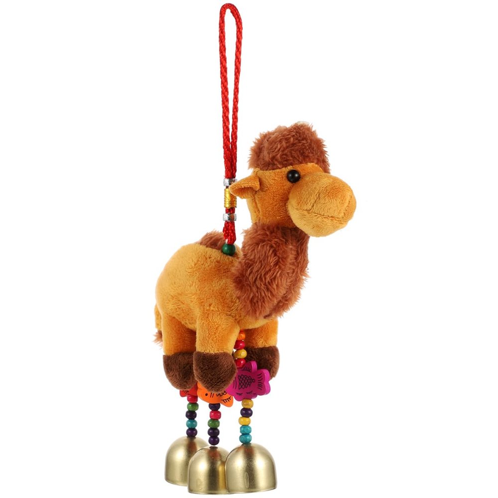 ABOOFAN Plush Camel Doll Keychain Cute Cartoon Camel Bag Pendant Kids Backpack Charm Soft Stuffed Animal Toy Gift for Children 8.66 Inch