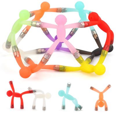 Boxgear Magnet Men  10-Piece Magnetic Travel Toys: Valentines Day Gift for Kids Toddlers, Road Trip Game for 1-3 | Easter Basket Stuffers for Kids