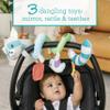 Infantino Spiral Activity Toy - Textured Play Activity Toy for Sensory Exploration and Engagement, Ages 0 and Up, Blue Raccoon view 3
