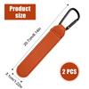 2pcs Baby Stroller Hooks, Adjustable Stroller Clip with Leather Buckle Strap Multipurpose Leather Style Stroller Hooks for Bags Hanging Shopping Diaper Bags (Brown) view 2