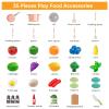 35Pcs Kids Kitchen Toy Accessories, Toddler Pretend Cooking Playset with Play Pots, Pans, Utensils, Cookware, Play Food Set, Toy Vegetables, Learning Gift for Girls & Boys (Pink) view 3