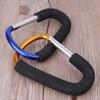 1PC Baby Carriage Hanger Stroller Handle Big Sponge Carabiner Shopping Bag Clip Hook Caribeaner Clip Heavy Duty Locking, Random delivery view 3