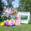 10FT Inflatable Bubble House for kids,Commercial PVC Bubble Dome Tent with Tunnel,Transparent Bubble House with 750W Blower and Air Pump for Birthday Party,Wedding,Gender Reveal and Other Event (10FT) view 1