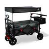 Foldable Wagons with Removable Canopy, Seat Belts, Reversible Handlebar, Removable Canopy, 220lbs Weight Capacity, Folding Wagon for Ages 1+ Years Suitable for Family Travel, Cargo,Gift view 1