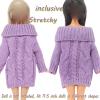 BJDBUS Winter Turtleneck Sweater Clothes for 11.5 inch Girl Doll Accessories (Purple) view 2