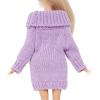 BJDBUS Winter Turtleneck Sweater Clothes for 11.5 inch Girl Doll Accessories (Purple) view 4