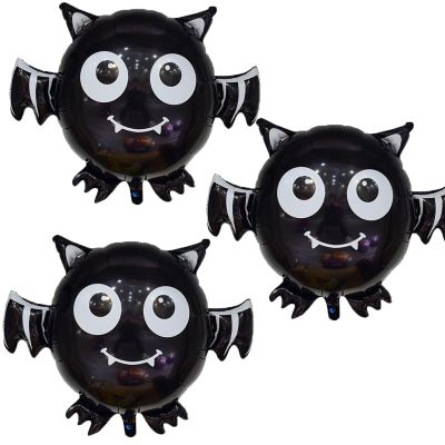 Bat Balloons Halloween Foil Balloons for Bat Themed Party Decoration Supplies Halloween Birthday Decoration Decor Ballons Arch Kits Party Balloon Set 3pcs