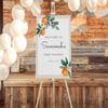 A Little Cutie Baby Shower Welcome Sign - Personalized Cutie Baby Shower Sign - Orange Baby Shower Welcome Poster - Orange Baby Shower Welcome Wrapped Canvas - Baby Shower Decor - Baby Shower Signs view 1