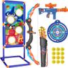 KKONES Kids Bow and Arrow Set, 2 in 1 Shooting Game with LED Light Up Archery Toy, Foam Balls, Suction Cup Arrows, Target, Quiver, Indoor Outdoor Toys for Kids Boys Girls Gifts view 1