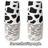 EaciTown 50 Pcs Cow Print Paper Cups - Cowgirl & Farm Birthday Party Supplies & Baby Shower Decorations view 4