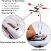 STYLIEX 2.4G 400MM Wingspan Electric RC Aircraft, One Key Return EPP Ultra Light Fixed Wing Glider, Gear Set Powertrain RC Airplane with Gyroscope Outdoor Indoor Plane Toy Present view 3