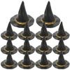 ABOOFAN Mini Witch Hats 3 Inch Black Plastic Miniature Hats for Dollhouse Halloween Party Supplies DIY Craft Accessories view 1