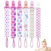 6 Pcs Baby Dummy Strap Clip, Pacifier Clip, Pacifier Holder Soother Chains Clips Fit All, Soothers, Teething Toys, Baby Essentials for Boys and Girls view 1