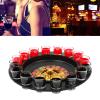 Aqur2020 Drinking Glass Turntable Game Set, 16 Hole Wheel Wine Glass Game Roulette Game Turntable with 16 Glasses 2 Metal Balls view 3