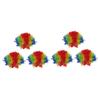 BESTOYARD 6 Pcs Clown Costume Wig Curly Clown Wig Make up Props Color Wigs Masquerade Costume Make up Accessories Halloween Wig Masquerade Wig Carnival Dress up Props Afro Wig Africa Fluffy view 1