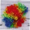 BESTOYARD 6 Pcs Clown Costume Wig Curly Clown Wig Make up Props Color Wigs Masquerade Costume Make up Accessories Halloween Wig Masquerade Wig Carnival Dress up Props Afro Wig Africa Fluffy view 2