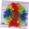 BESTOYARD 6 Pcs Clown Costume Wig Curly Clown Wig Make up Props Color Wigs Masquerade Costume Make up Accessories Halloween Wig Masquerade Wig Carnival Dress up Props Afro Wig Africa Fluffy view 3