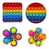 BlueMelon 4-Pack Pop It Fidget Toy Set  Includes Pop It Fidget Spinners, Square, Circle, and Circle Fidget Spinner  Fun Sensory Toys for Stress Relief and Focus view 1