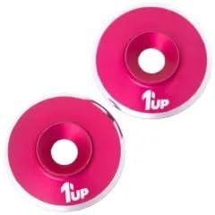 1UP Racing 820421 7075 LowPro Wing Washers, M3, Hot Pink Shine, 2pcs