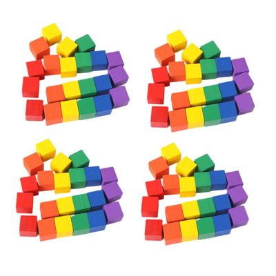 SAFIGLE 100pcs Colorful Wooden Cube Blocks Educational Craft Building Blocks for Boy Girl Smooth and Sturdy Square Cubes for Imaginative Play and Learning Activities