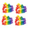 SAFIGLE 100pcs Colorful Wooden Cube Blocks Educational Craft Building Blocks for Boy Girl Smooth and Sturdy Square Cubes for Imaginative Play and Learning Activities view 1